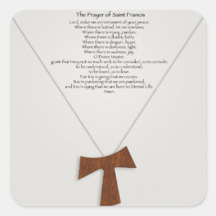 Prayer van Saint Francis Vierkante Sticker