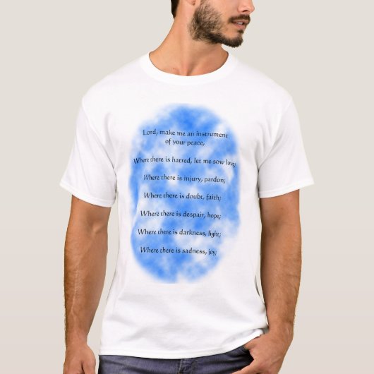 Prayer van St. Francis van Assisi T-shirt (Voorkant)
