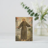 Prayer van St. Francis van de Heilige Assisi Visitekaartje (Staand voorkant)