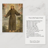 Prayer van St. Francis van de Heilige Assisi Visitekaartje (Voorkant / Achterkant)