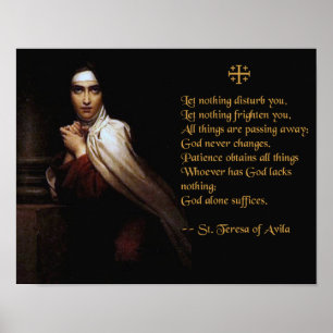 Prayer van St. Teresa van Avila Poster