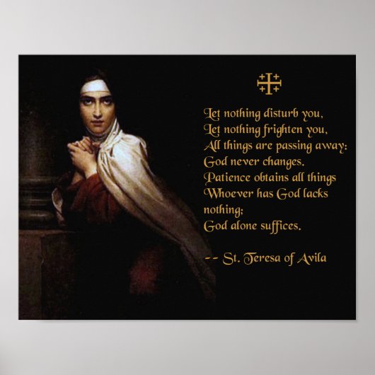 Prayer van St. Teresa van Avila Poster (Voorkant)
