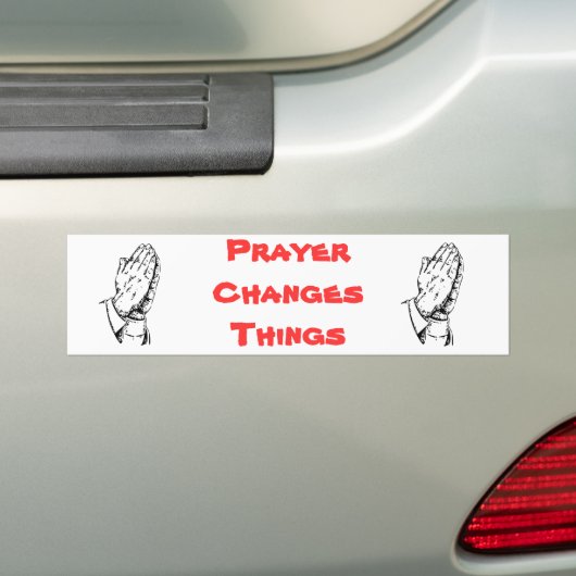 Prayer verandert dingen bumpersticker (Op auto)
