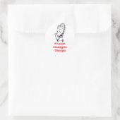 Prayer verandert dingen ronde sticker (Tas)