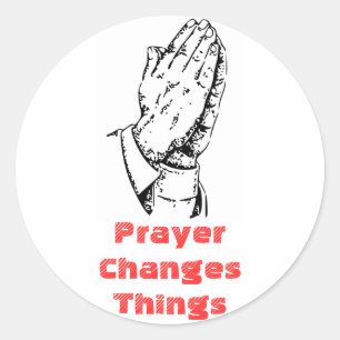 Prayer verandert dingen ronde sticker