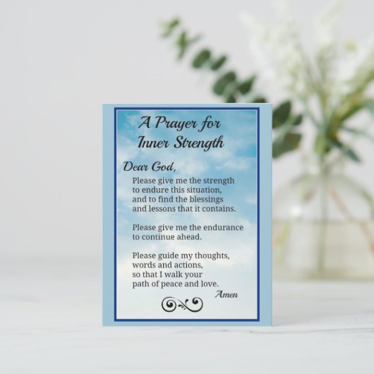 Prayer voor binnensterkte briefkaart (Staand voorkant)