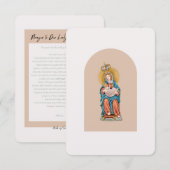 Prayer voor gezonde zwangerschap - Onze dame Bedankkaart (Voorkant / Achterkant)