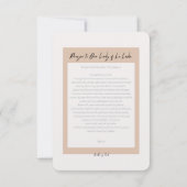 Prayer voor gezonde zwangerschap - Onze dame Bedankkaart (Achterkant)