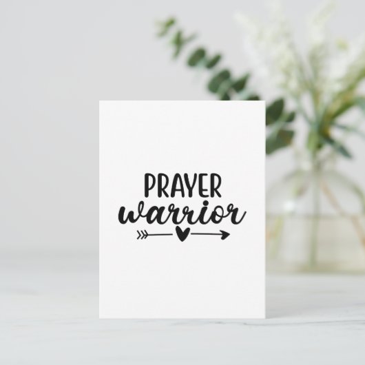 Prayer Warrior Briefkaart (Staand voorkant)