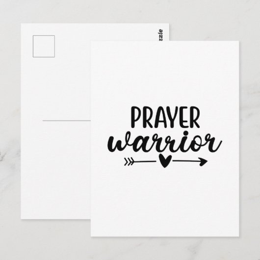 Prayer Warrior Briefkaart (Voorkant / Achterkant)