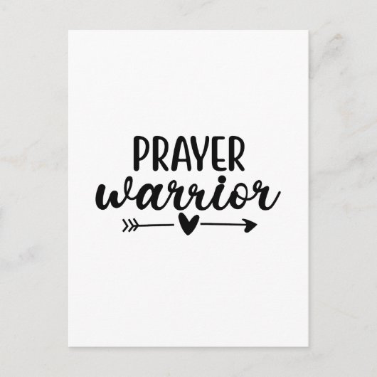 Prayer Warrior Briefkaart (Voorkant)