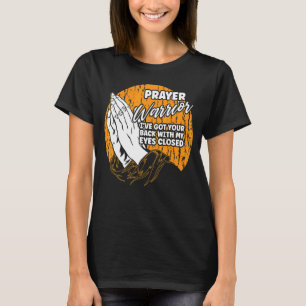 Prayer Warrior Christelijk bidden Jesus Faith Wors T-shirt