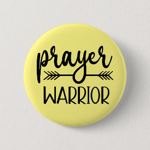 Prayer Warrior Christelijk Ronde Button 5,7 Cm