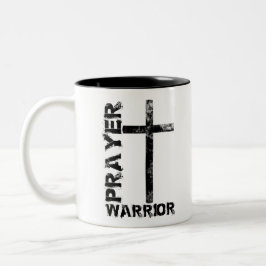 Prayer Warrior Cross Tweekleurige Koffiemok