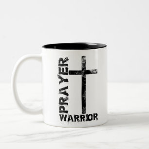 Prayer Warrior Cross Tweekleurige Koffiemok