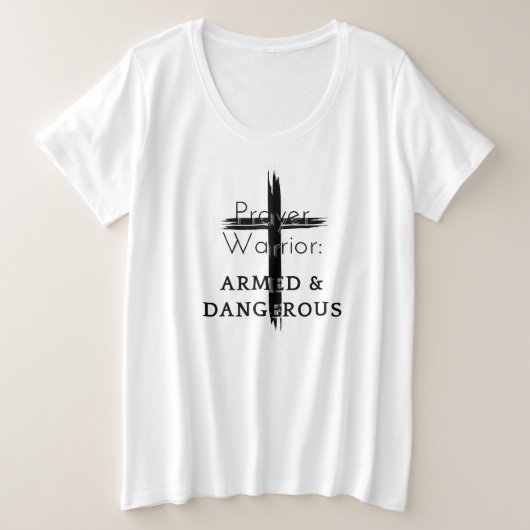 Prayer Warrior Grote Maat T-shirt (Design voorkant)