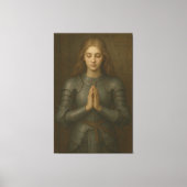 Prayer Warrior Maiden 01 – Holy Silver Armor Sacre Canvas Afdruk (Voorkant)