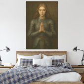 Prayer Warrior Maiden 02 – Serene Holy Armor Knigh Canvas Afdruk (Insitu (Slaapkamer))