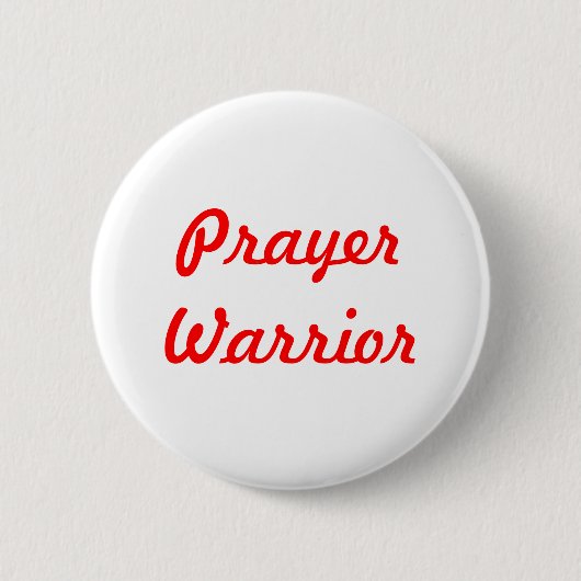 Prayer Warrior Ronde Button 5,7 Cm (Voorkant)