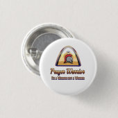 Prayer Warrior Small Round Button voor christenen (Voorkant /achterkant)