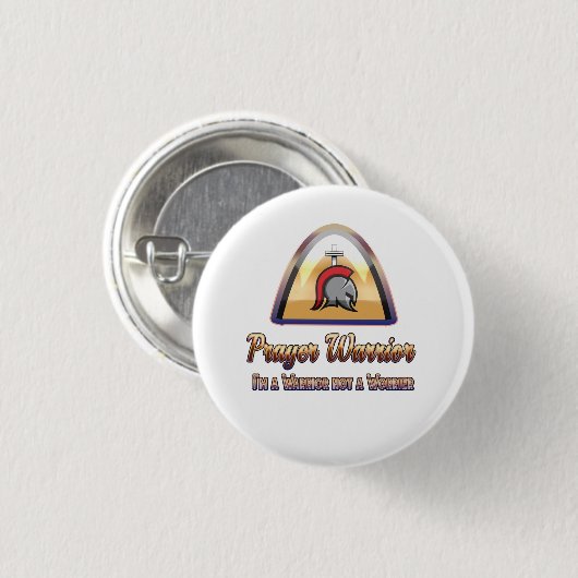 Prayer Warrior Small Round Button voor christenen (Voorkant /achterkant)