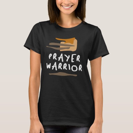 Prayer Warrior - Sterk en bekrachtigend Christelij T-shirt (Voorkant)