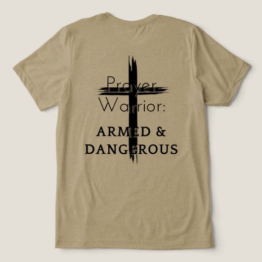 Prayer Warrior Tri-Blend Shirt (Design achterkant)