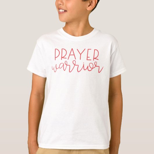 Prayer Warrior Unisex Kinder T-Shirt (Voorkant)