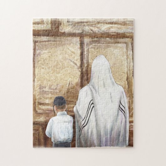 Prayer Westerne muur Jerusalem Old City Israel Jig Legpuzzel (Verticaal)