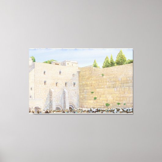 Prayer, Westerne muur KOTEL Jerusalem Old City Art Canvas Afdruk (Voorkant)