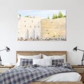 Prayer, Westerne muur KOTEL Jerusalem Old City Art Canvas Afdruk (Insitu (Slaapkamer))