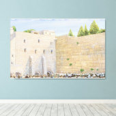 Prayer, Westerne muur KOTEL Jerusalem Old City Art Canvas Afdruk (Insitu (Houten vloer))