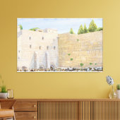 Prayer, Westerne muur KOTEL Jerusalem Old City Art Canvas Afdruk (Insitu (Woonkamer))