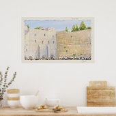Prayer, Westerne muur KOTEL Jerusalem Old City Art Poster (Keuken)