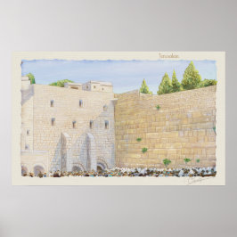 Prayer, Westerne muur KOTEL Jerusalem Old City Art Poster