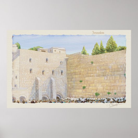 Prayer, Westerne muur KOTEL Jerusalem Old City Art Poster (Voorkant)