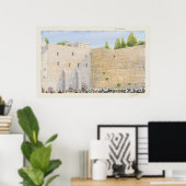 Prayer, Westerne muur KOTEL Jerusalem Old City Art Poster (Thuiskantoor)