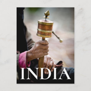 Prayer Wheel, Ladakh, Kasjmir Briefkaart