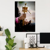 Prayer Wheel, Ladakh, Kasjmir Poster (Thuiskantoor)