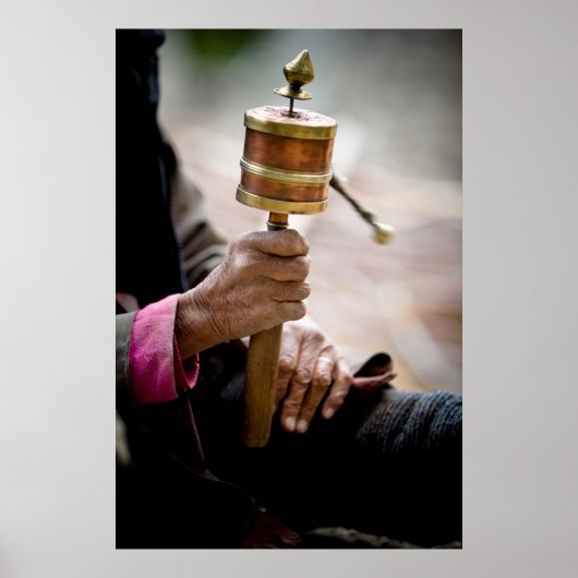 Prayer Wheel, Ladakh, Kasjmir Poster (Voorkant)