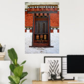 Prayer Wheels bij tempel Poster (Thuiskantoor)