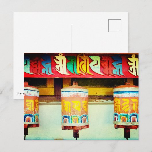 Prayer Wheels Briefkaart (Voorkant / Achterkant)