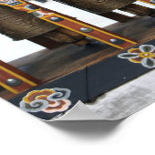 Prayer Wheels in een klein publiek plein Poster (Hoek)