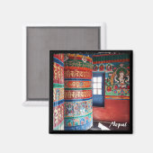 Prayer Wheels - Nepal, Everest Trek Magneet (Voorkant / Achterkant)