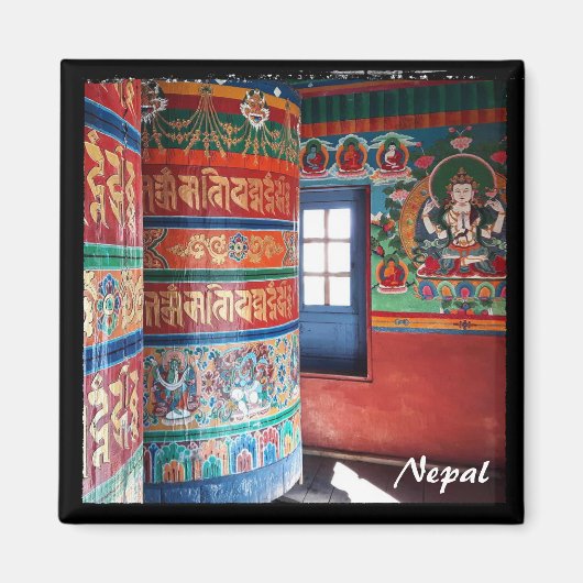 Prayer Wheels - Nepal, Everest Trek Magneet (Voorkant)