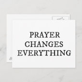Prayer wijzigt alles Christelijke prijsopgave Briefkaart (Voorkant / Achterkant)