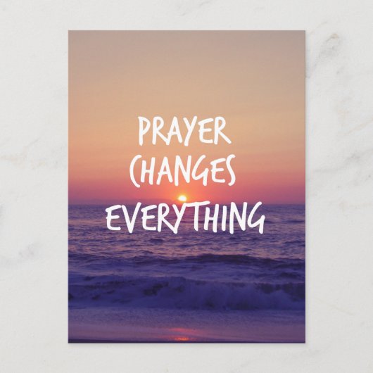 Prayer wijzigt alles Christelijke prijsopgave Briefkaart (Voorkant)
