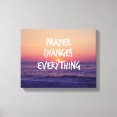 Prayer wijzigt alles Christelijke prijsopgave Canvas Afdruk (Voorkant)