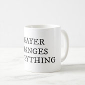Prayer wijzigt alles Christelijke prijsopgave Koffiemok (Voorkant rechts)
