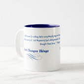 PRAYER wijzigt de koffie-Mok Tweekleurige Koffiemok (Voorkant links)